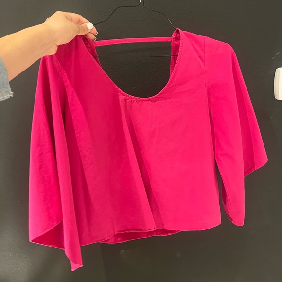 Zara Tops - EUC ZARA PINK SHIRT WITH BEAUTIFUL BOW IN THE BACK SIZE S